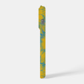 Personalized Vibrant Sunflower Tie-Dye Art iPhoneケース (左側面)