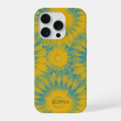 Personalized Vibrant Sunflower Tie-Dye Art iPhoneケース (裏面)