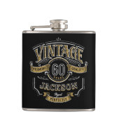 Personalized Vintage Aged To Perfection Birthday フラスク (正面)