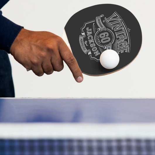 Personalized Vintage Aged To Perfection Birthday 卓球ラケット (インサイチュ)