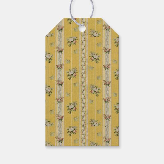 Personalized Vintage Antique Wallpaper Yellow ギフトタグ (正面)