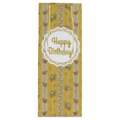 Personalized Vintage Antique Wallpaper Yellow  ワインギフトバッグ (正面)