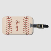 Personalized Vintage Baseball Luggage Tag ラゲッジタグ (正面横)