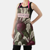 Personalized Vintage Beetroot Garden Art Design エプロン (インサイチュ)