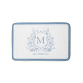 Personalized Vintage Blue Bath Mat バスマット (正面)