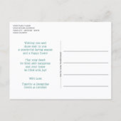 Personalized Vintage Bunny Chicks And Easter Eggs ポストカード (裏面)