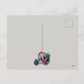 Personalized Vintage Cartoon Christmas Elephant シーズンポストカード (裏面)