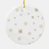 Personalized Vintage Christmas New Home Winter セラミックオーナメント (裏面)
