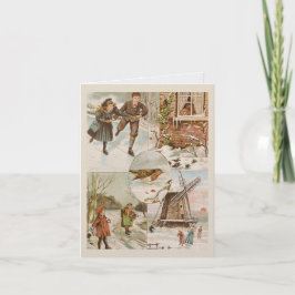 Personalized Vintage Christmas/New Year Card ノートカード