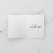 Personalized Vintage Christmas/New Year Card ノートカード (内部)