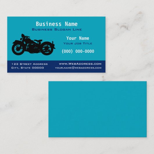 Personalized Vintage / Classic Motorcycle 名刺 (正面/裏面)