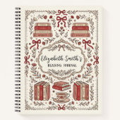 Personalized Vintage Coquette Reading Journal ノートブック (正面)