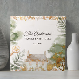 Personalized Vintage Country House Family Name タイル