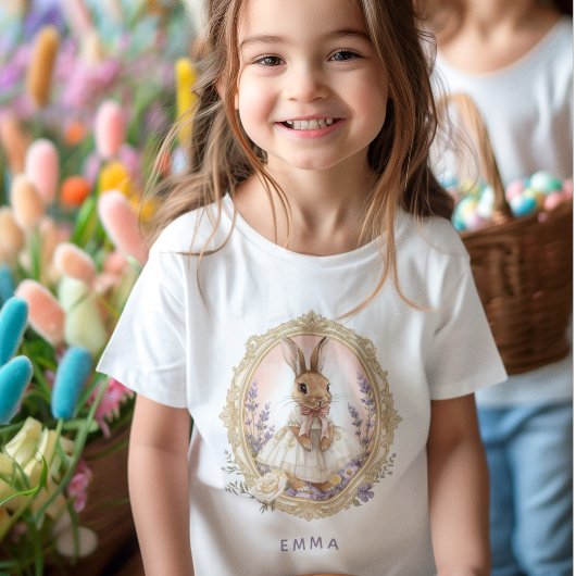 Personalized Vintage Easter Bunny ベビーTシャツ