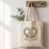 Personalized Vintage Easter Bunny Tote Bag  トートバッグ
