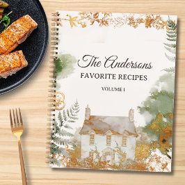 Personalized Vintage Family Recipe Book ノートブック