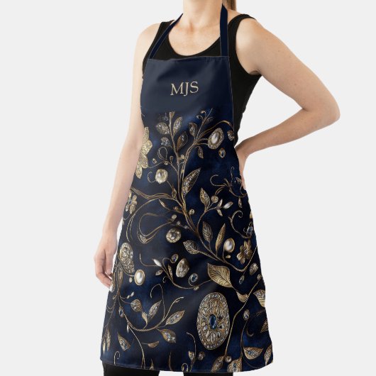 Personalized Vintage Floral エプロン (インサイチュ)