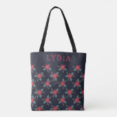 Personalized Vintage Floral Pattern Tote Bag トートバッグ (裏面)