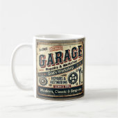 Personalized Vintage Garage Mug コーヒーマグカップ (左)