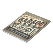 Personalized Vintage Garage Notepad ノートパッド (回転)