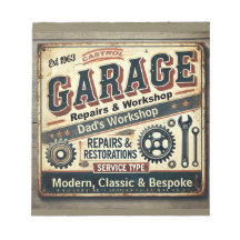 Personalized Vintage Garage Notepad