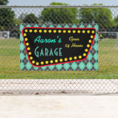Personalized Vintage Garage Sign Banner 横断幕 (インサイチュ)