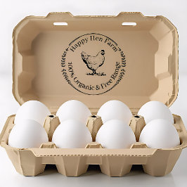 Personalized Vintage Hen Egg Stamp – Custom Farm L ラバースタンプ