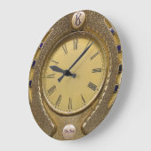 Personalized Vintage Horseshoe Wall Clock ラージ壁時計 (傾斜)