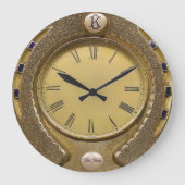 Personalized Vintage Horseshoe Wall Clock ラージ壁時計 (正面)