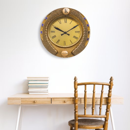 Personalized Vintage Horseshoe Wall Clock ラージ壁時計