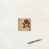 Personalized Vintage Junk Journal Camellia Flower ポストイット (デスク上)