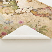 Personalized Vintage Map シェルパブランケット (3/4)