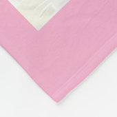 Personalized Vintage Pink Christmas Baby Blanket  フリースブランケット (角)