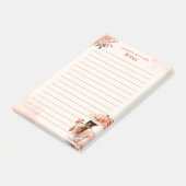 Personalized Vintage Pink Flowers  Post-It® Notes ポストイット (アングル)