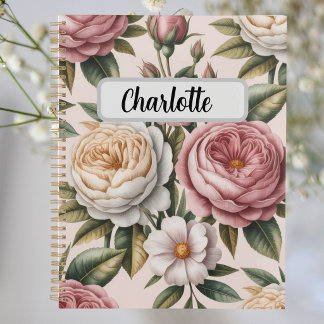 Personalized vintage roses  Productivity Goal  プランナー手帳