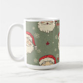 Personalized Vintage Santa Claus コーヒーマグカップ (左)