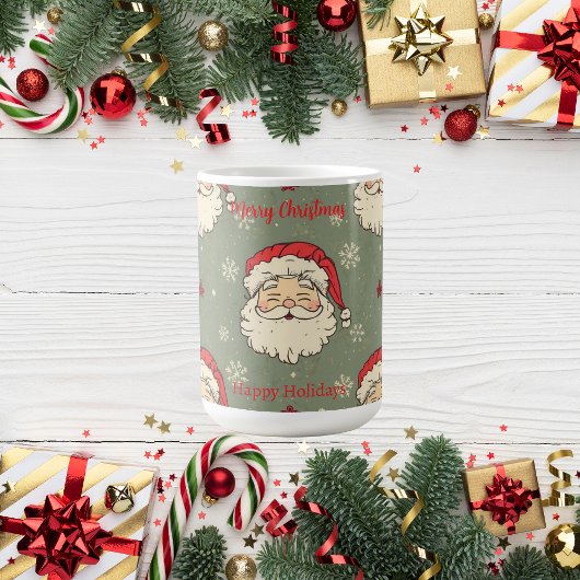 Personalized Vintage Santa Claus コーヒーマグカップ