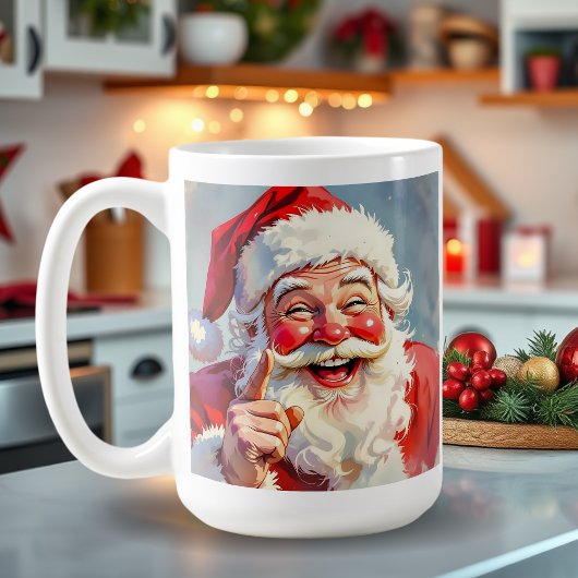 Personalized Vintage Santa Claus Christmas コーヒーマグカップ
