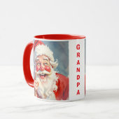 Personalized Vintage Santa Claus Christmas マグカップ (正面左)