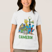 Personalized Vintage Sesame Street Pals トライブレンドTシャツ (正面)