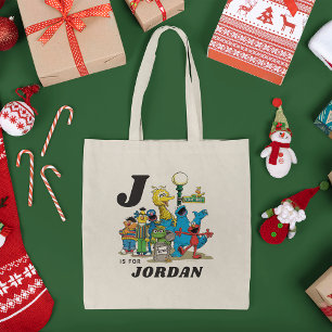 Personalized Vintage Sesame Street Pals トートバッグ