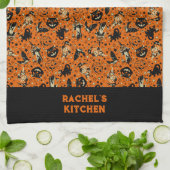 Personalized Vintage Style Halloween キッチンタオル (折り畳み)