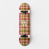 Personalized Vintage Tartan Plaid Print スケートボード (正面)