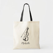 Personalized Vintage Violin musical トートバッグ (正面)