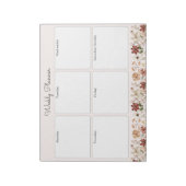 Personalized Vintage Wildflower Weekly Planner ノートパッド (回転)