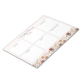 Personalized Vintage Wildflower Weekly Planner ノートパッド (アングル)