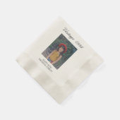 Personalized Vintage Year Retro Photo Birthday 縁ありカクテルナプキン (角)