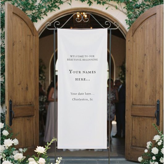 Personalized Vinyl Wedding Welcome Sign 横断幕