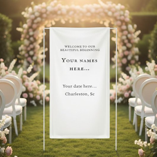 Personalized Vinyl Wedding Welcome Sign 横断幕