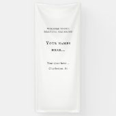 Personalized Vinyl Wedding Welcome Sign 横断幕 (縦)